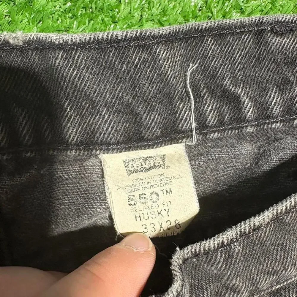 Levis Men's vintage Y2K Black Orange tab denim Jeans size 33x28